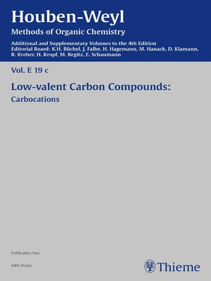 cover image of Houben-Weyl Methods of Organic Chemistry Volume E 19c Supplement